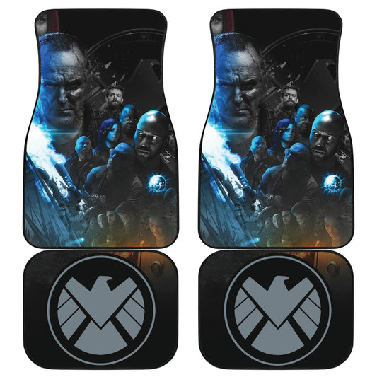 MV Car Floor Mats MV Shield Symbol Villains Characters Graphic Car Mats