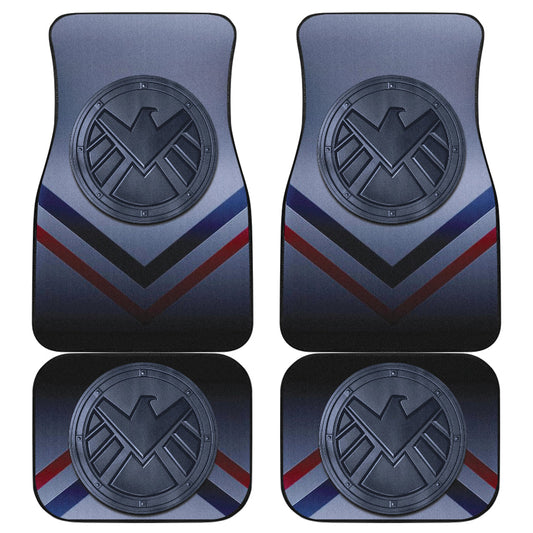 MV Car Floor Mats MV Silver Agents Of Shield Symbol Car Mats