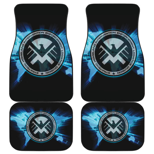 MV Car Floor Mats Agents Of Shield Symbol MV World Map Car Mats