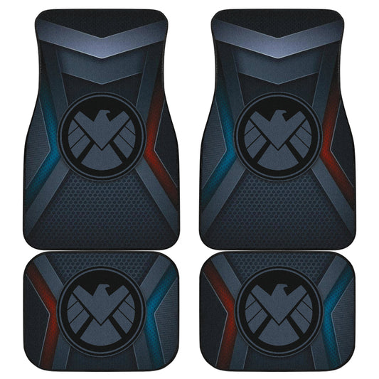 MV Car Floor Mats MV Agents Of Shield Symbol Gray Blue Red Car Mats