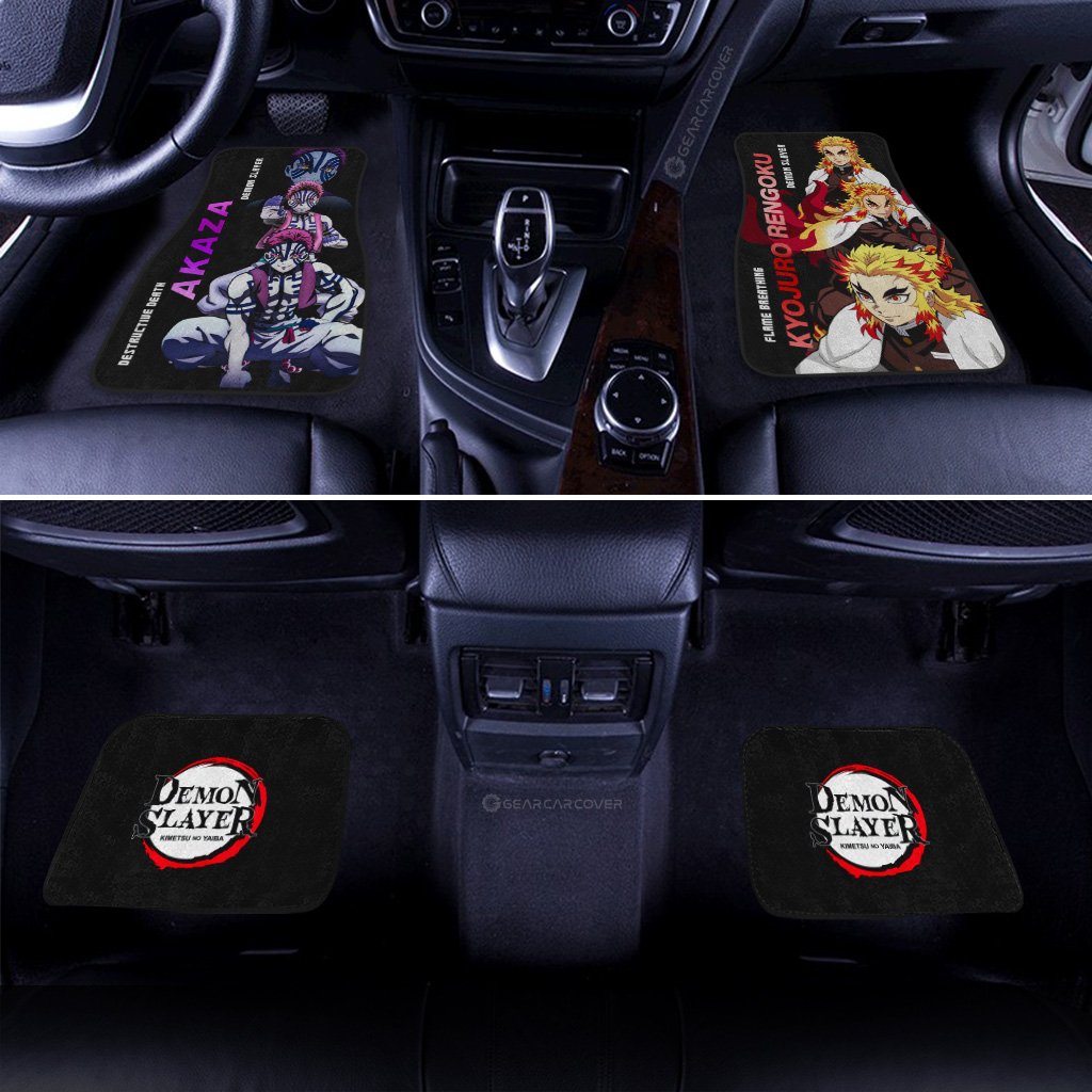 Demon Slayer Car Mats Akaza And Rengoku Car Floor Mats Demon Slayer Car Floor Mats