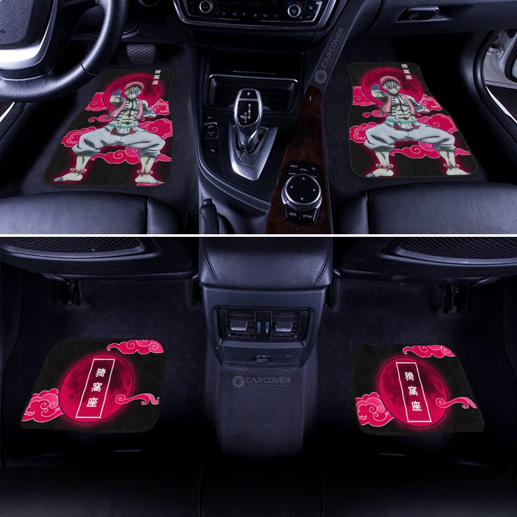 Demon Slayer Car Mats Akaza Car Floor Mats Anime Demon Slayer Car Interior Floor Mats