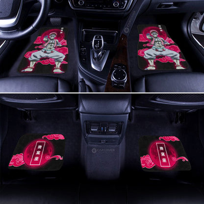 Demon Slayer Car Mats Akaza Car Floor Mats Anime Demon Slayer Car Interior Floor Mats