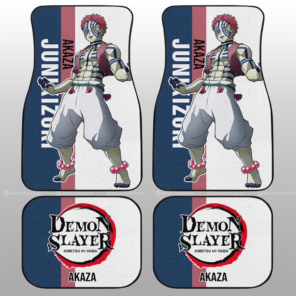 Demon Slayer Car Mats Akaza Car Floor Mats Car For Fans Floor Mats