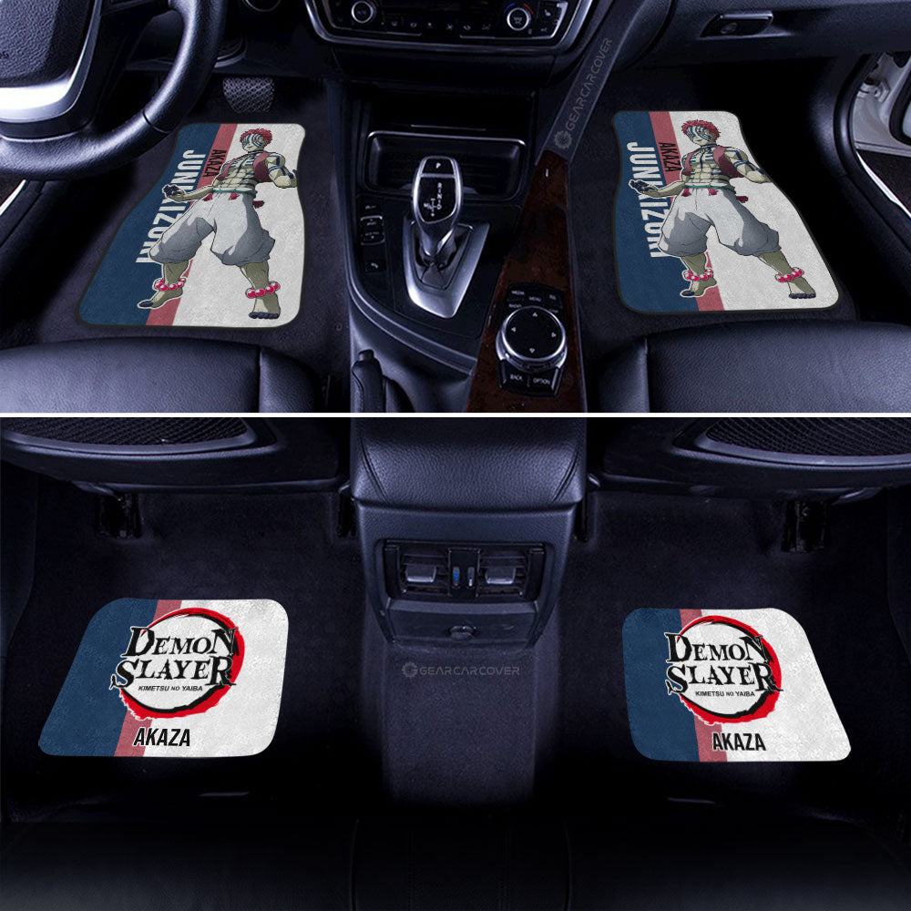 Demon Slayer Car Mats Akaza Car Floor Mats Car For Fans Floor Mats