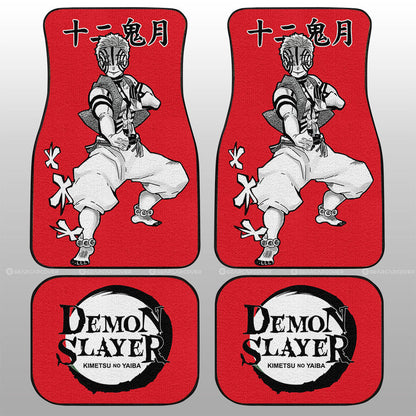 Demon Slayer Car Mats Akaza Car Floor Mats Car Manga Style For Fans Floor Mats