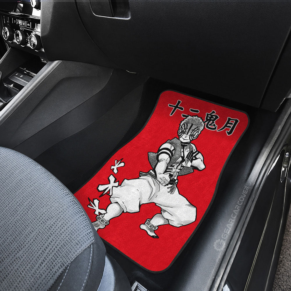 Demon Slayer Car Mats Akaza Car Floor Mats Car Manga Style For Fans Floor Mats