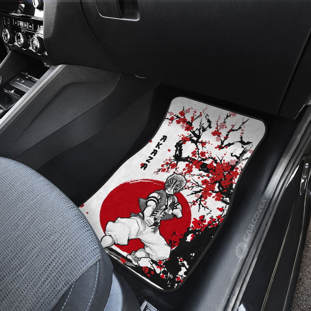 Demon Slayer Car Mats Akaza Car Floor Mats Japan Style Car Interior Floor Mats