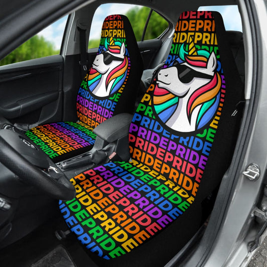 LGBT Car Seat Covers LGBT Pride Cool Unicorn Pattern Seat Covers Colorful