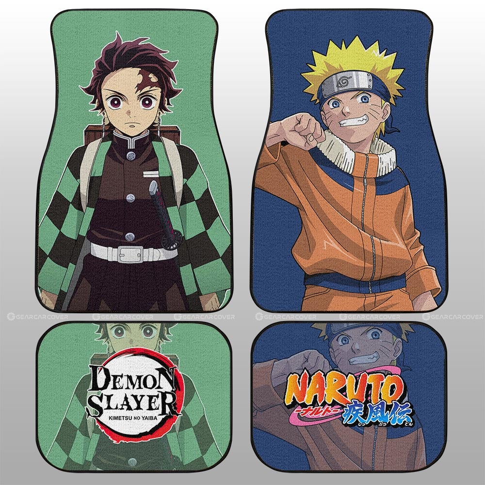 Demon Slayer Car Mats And Tanjiro Car Floor Mats Demon Slayer Car Floor Mats