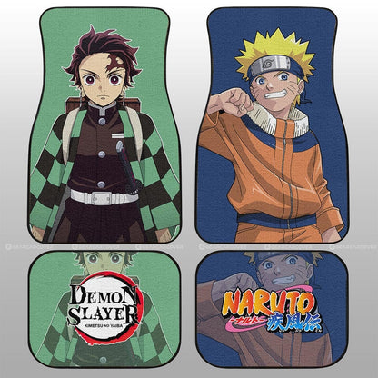 Demon Slayer Car Mats And Tanjiro Car Floor Mats Demon Slayer Car Floor Mats