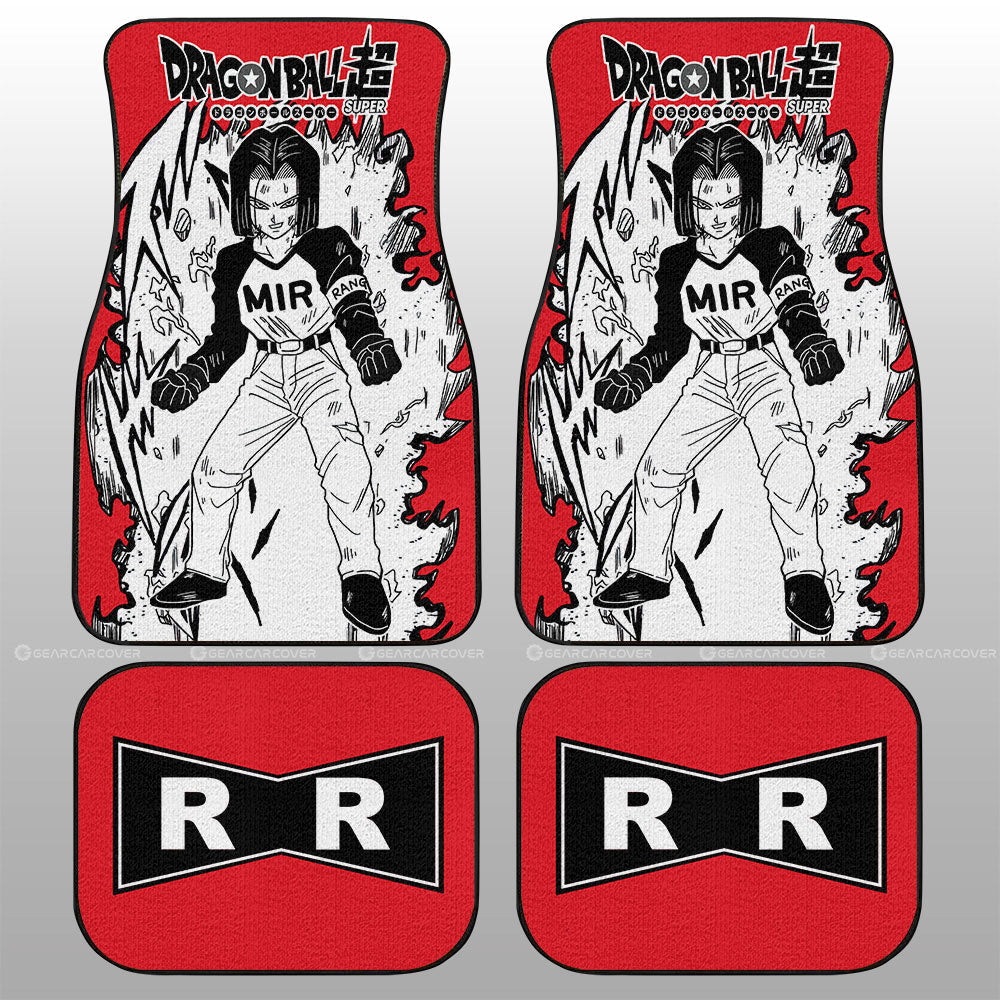 Dragon Ball Car Mats Android 17 Car Floor Mats Car Manga Style For Fans Car Floor Mats