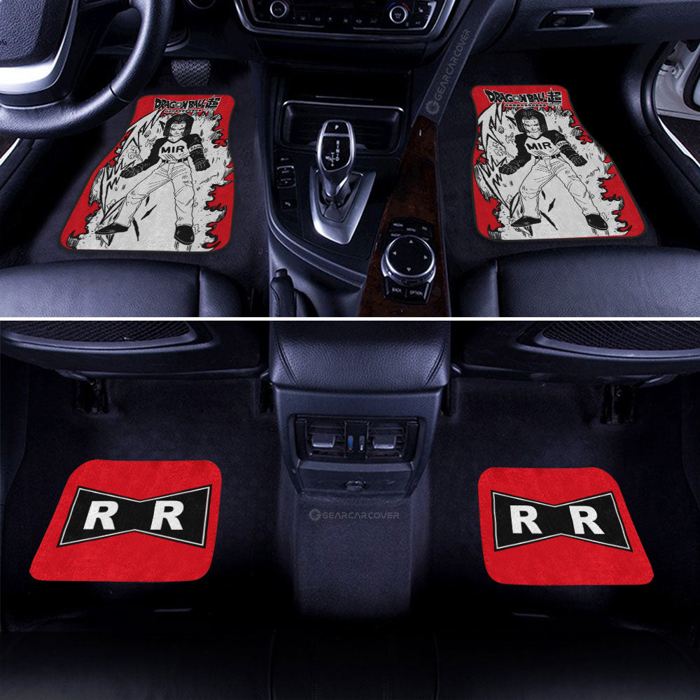 Dragon Ball Car Mats Android 17 Car Floor Mats Car Manga Style For Fans Car Floor Mats