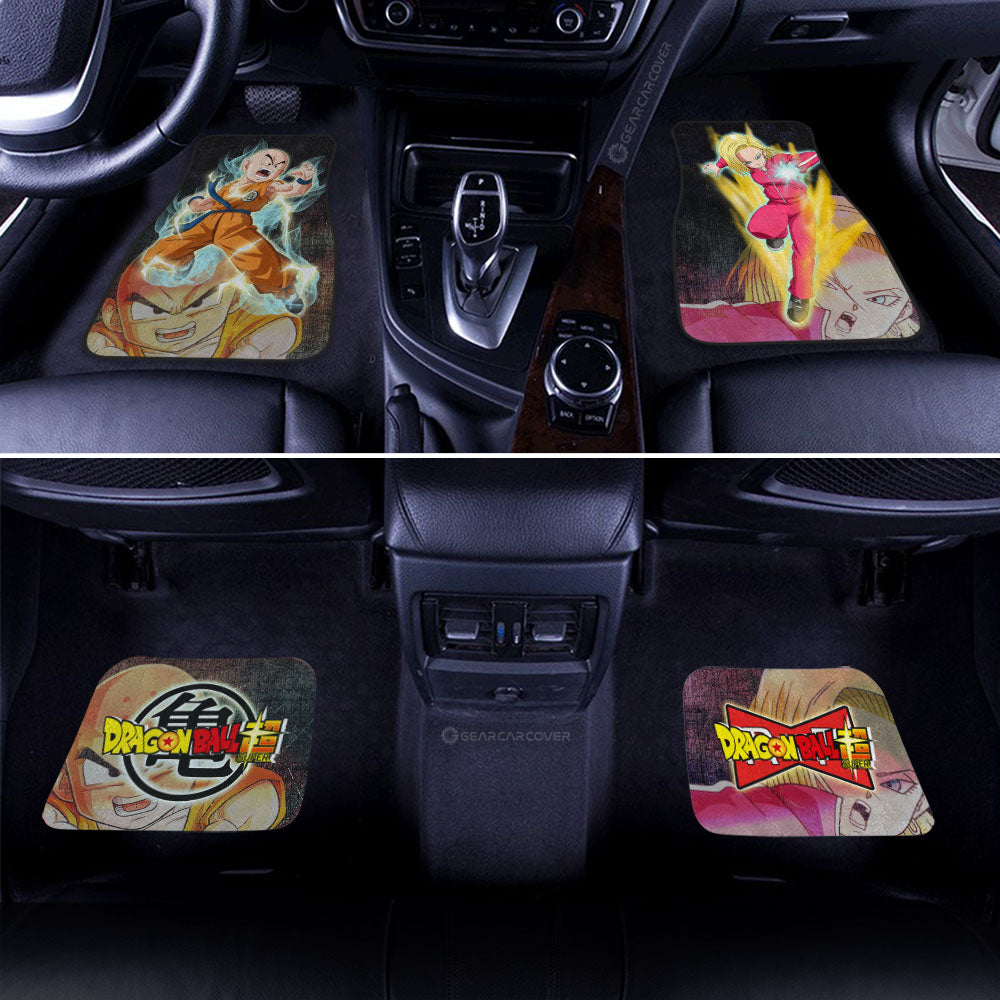 Dragon Ball Car Mats Android 18 And Krillin Car Floor Mats Demon Slayer Car Floor Mats