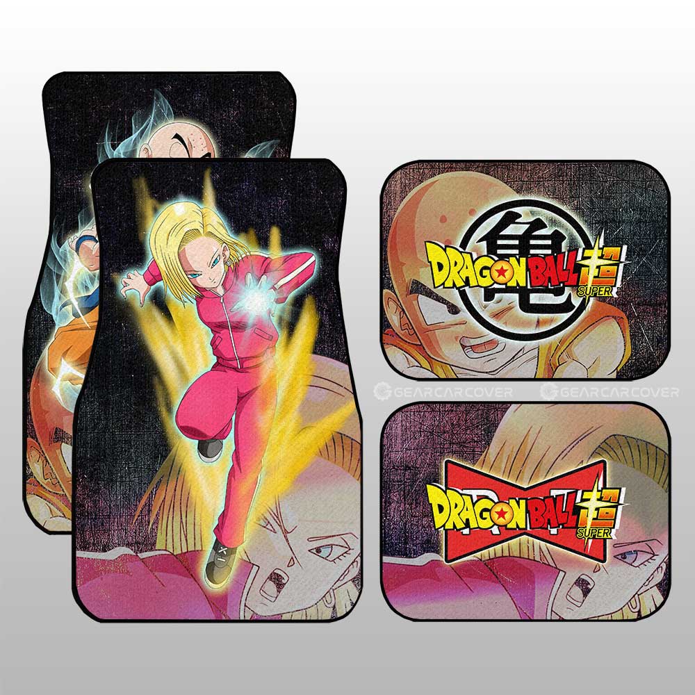 Dragon Ball Car Mats Android 18 And Krillin Car Floor Mats Demon Slayer Car Floor Mats