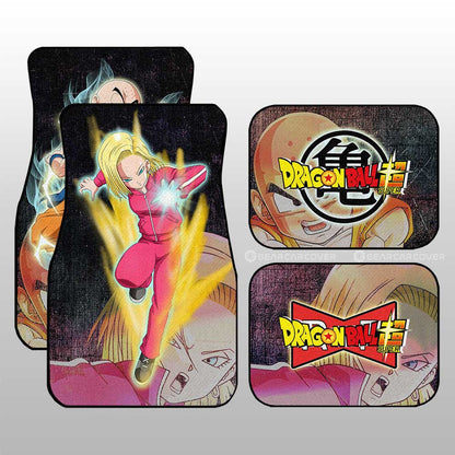 Dragon Ball Car Mats Android 18 And Krillin Car Floor Mats Dragon Ball Anime Car Floor Mats