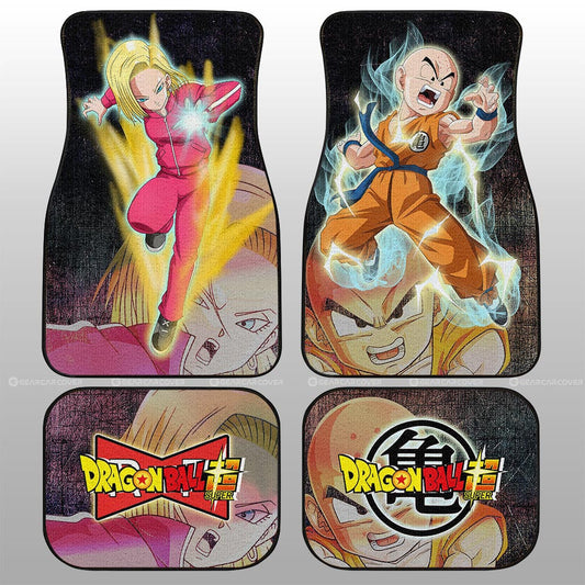 Dragon Ball Car Mats Android 18 And Krillin Car Floor Mats Dragon Ball Anime Car Floor Mats