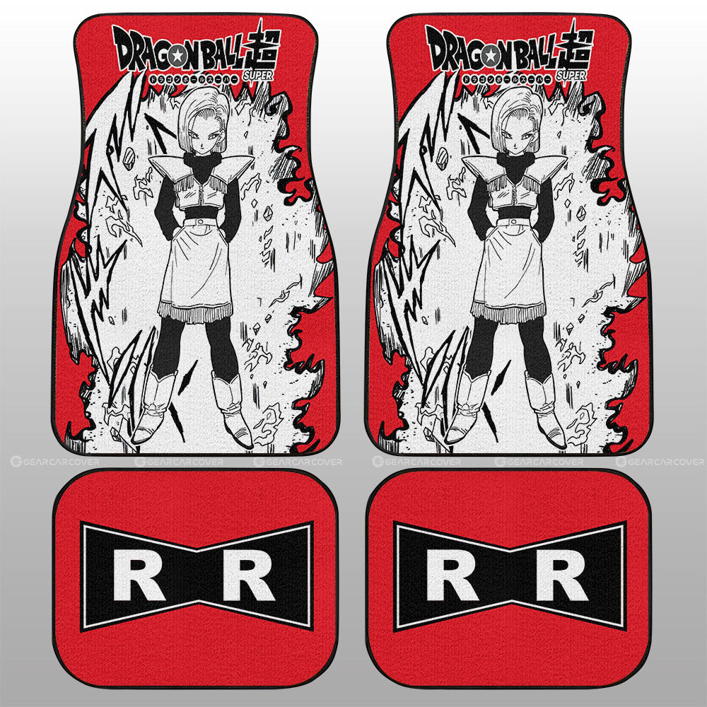 Dragon Ball Car Mats Android 18 Car Floor Mats Car Manga Style For Fans Car Floor Mats