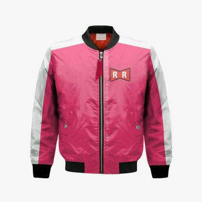 Dragon Ball Bomber Jacket Android 18 Armor Suit Costume Bomber Pink Unisex