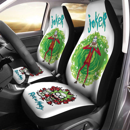 Rick And Moty Car Seat Covers Rick Sanchez As Joker Seat Covers White Green