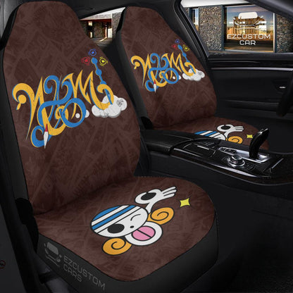 One Piece Car Seat Covers Nami Name And Symbol Seat Covers Colorful