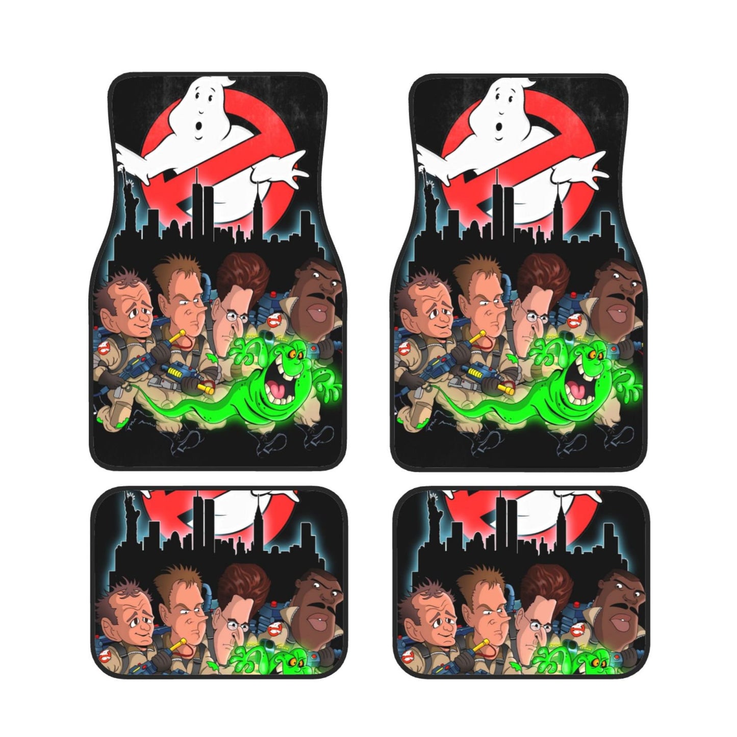 Ghostbusters Car Floor Mats Ghostbusters Symbol Characters Slimer Cartoon Car Mats
