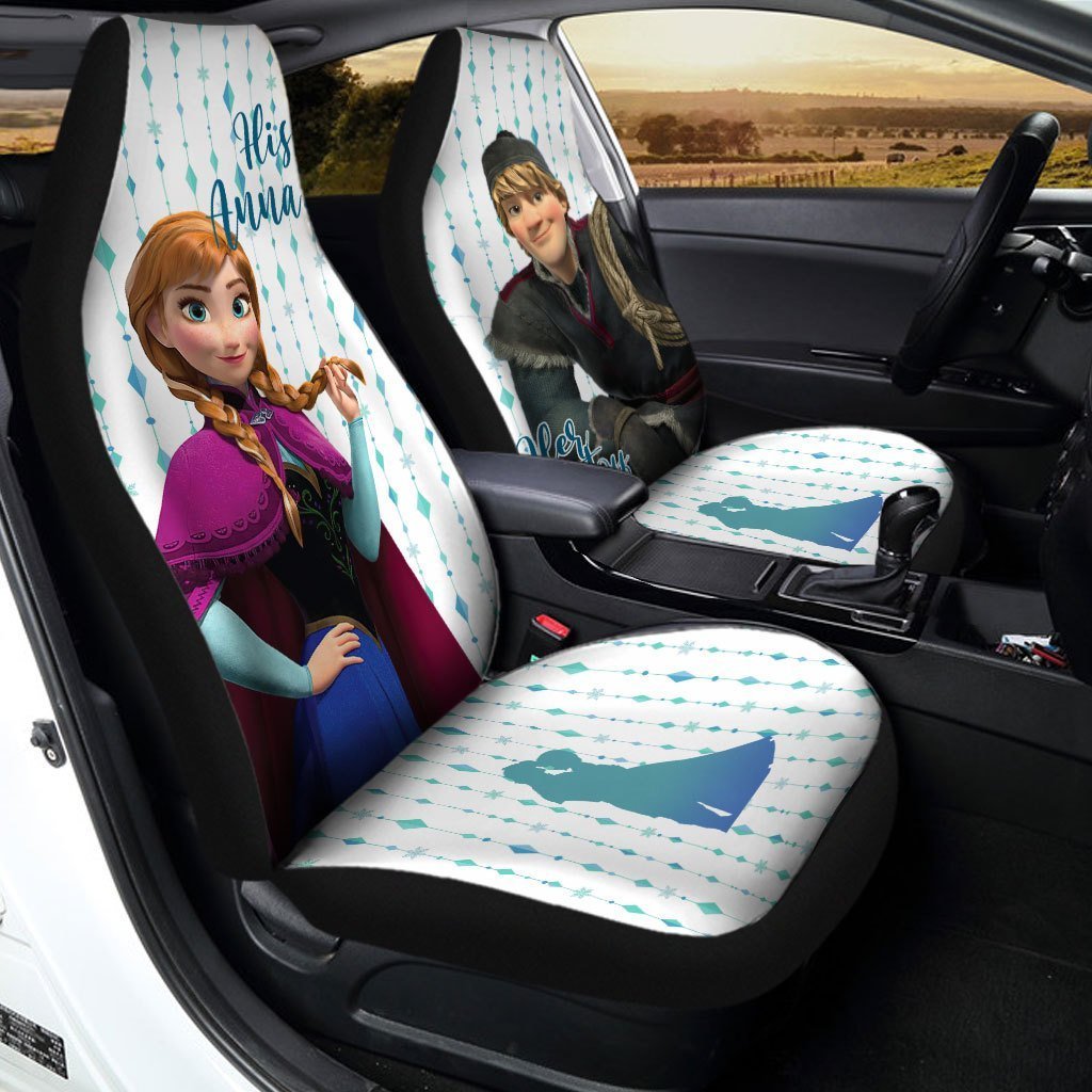 Frozen Car Seat Covers His Anna And Her Kristoff Seat Covers White