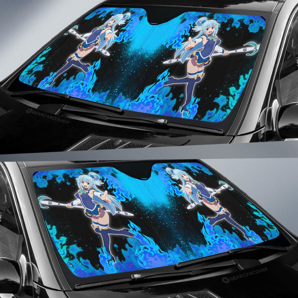 Aqua Car Sunshade Custom Anime Car Accessories