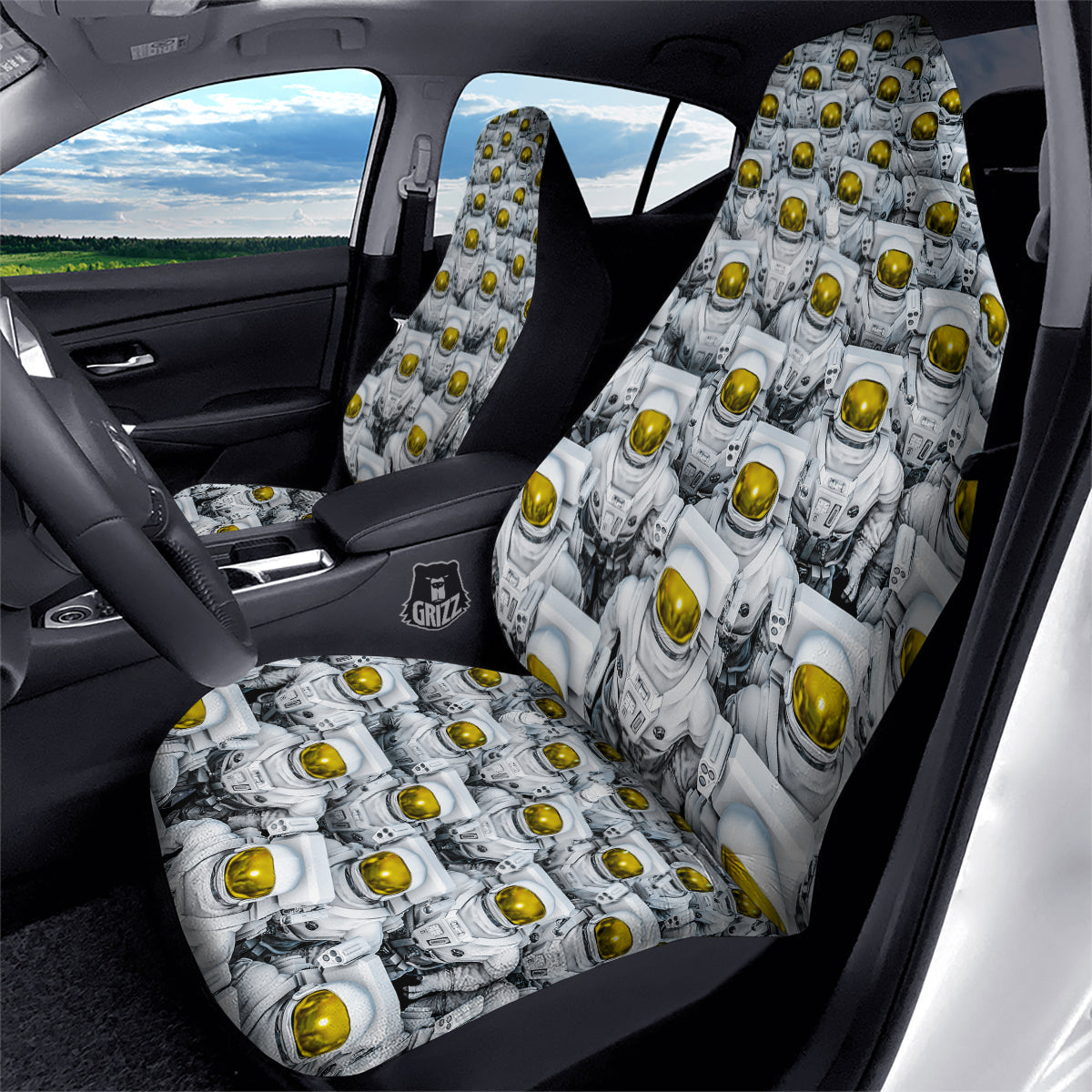 Astronaut Car Seat Covers Group Of Astronaut Pattern Seat Covers White