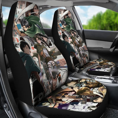 Attack On Titan Car Seat Covers Levi Moments Variety Emotions Seat Covers Colorful