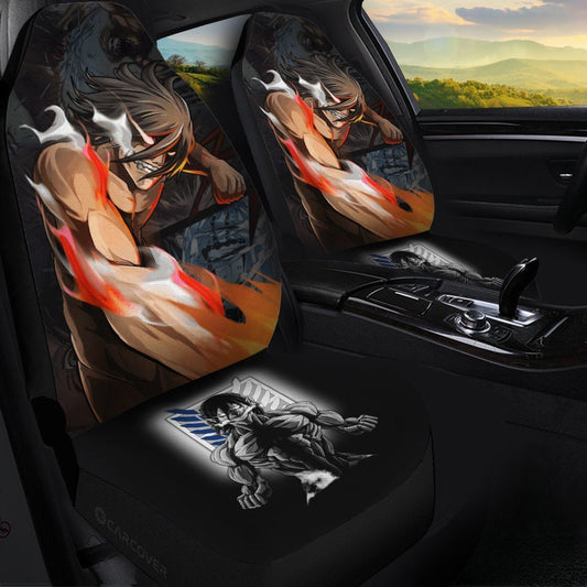 Attack On Titan Car Seat Covers The Titan Graphic Pattern Seat Covers Black