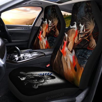 Attack On Titan Car Seat Covers The Titan Graphic Pattern Seat Covers Black