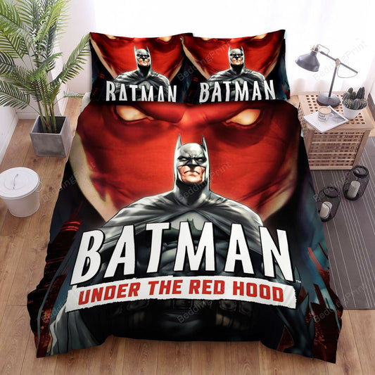 Batman Bedding Set DC Batman Under The Red Hood Duvet Covers Black Red Unique Gift