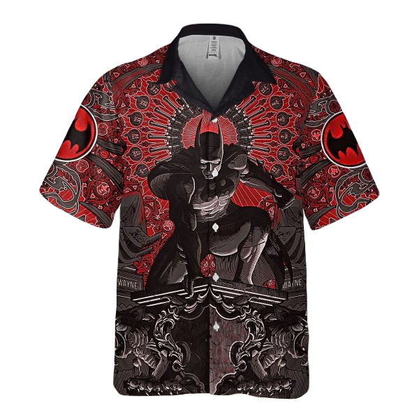 Batman Hawaii Shirt DC Cool Batman As Ninja Hawaiian Shirt Black Red Unisex