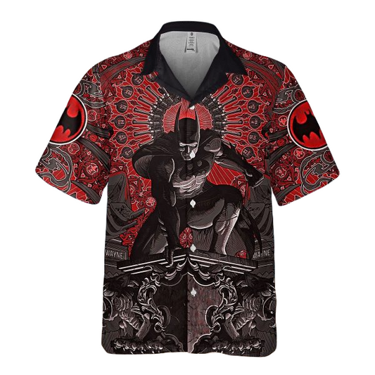 Batman Hawaii Shirt DC Cool Batman As Ninja Hawaiian Shirt Black Red Unisex