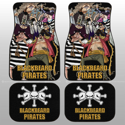 One Piece Car Mats One Piece Blackbeard Pirates Characters Graphic Car Floor Mats Colorful