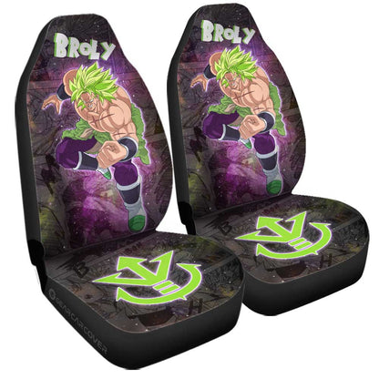 Dragon Ball Car Seat Covers Dragon Ball Broly Graphic Galaxy Style Seat Covers Purple Gray