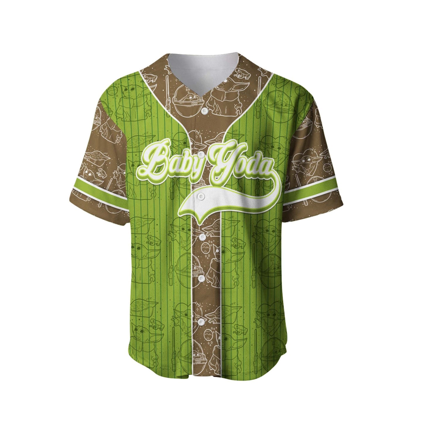 SW Baseball Jersey Baby Grogu Playing Baseball SW Jersey Shirt Green Unisex Adult New Release