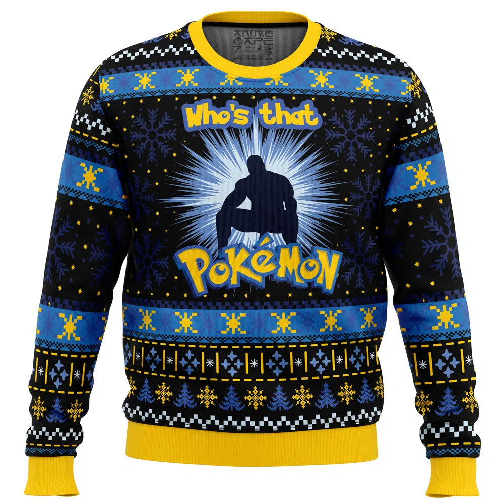 Barry Wood Who's that Pokemon Ugly Christmas Sweater