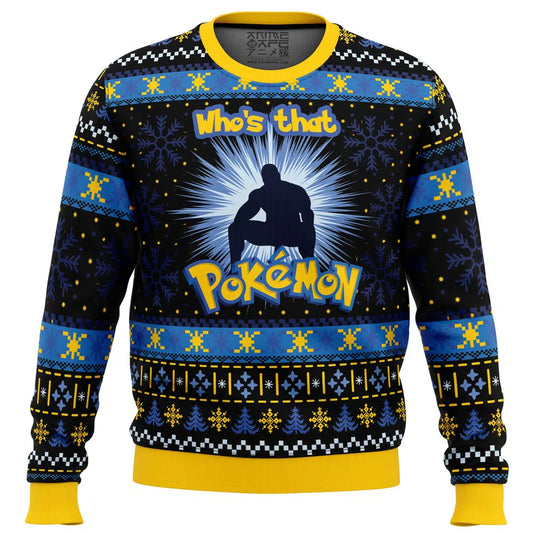 Barry Wood Who's that Pokemon Ugly Christmas Sweater