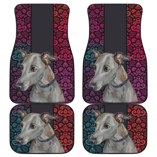 Dog Car Floor Mats Cool Basset Hound Dog Flower Leaf Pattern Car Mats