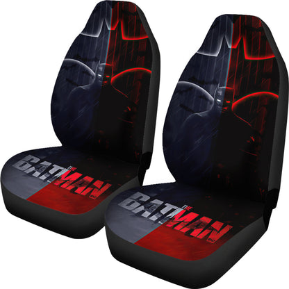 Batman Car Seat Covers Batman Graphic And Symbol Two Side Seat Covers Gray Red