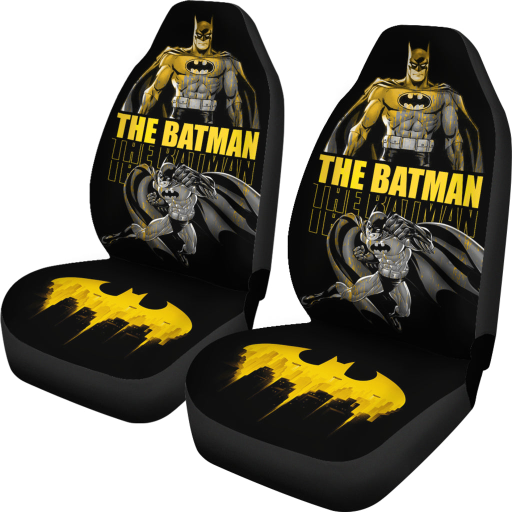 Batman Car Seat Covers The Batman Fighting And Symbol Seat Covers Black Yellow