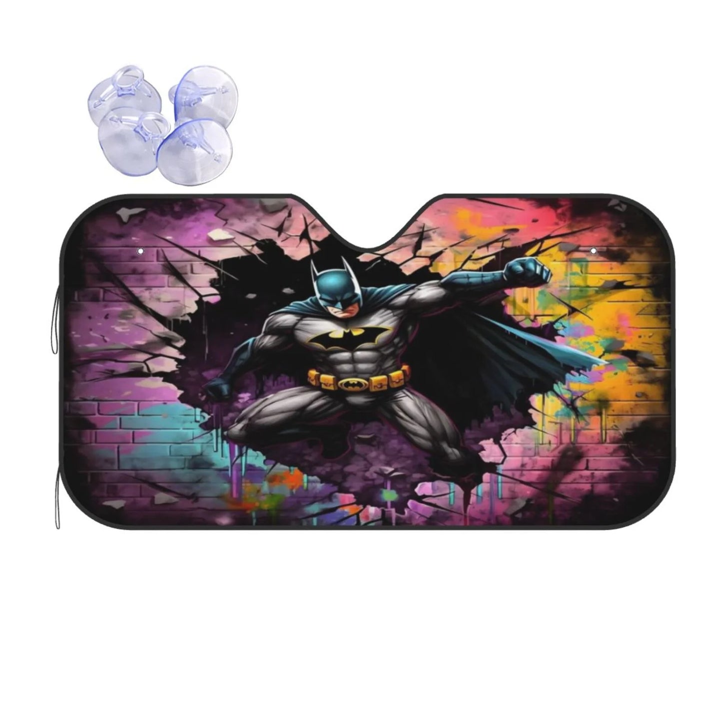 Batman Car Sun Shade Batman Breaking The Wall Winshield Sun Shade Colorful