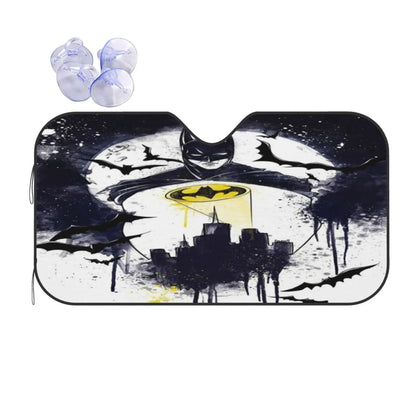 Batman Car Sun Shade Batman And The City Drawing Winshield Sun Shade Black White