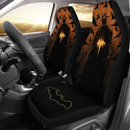 Batman Car Seat Covers Batman Graphic Bat Pattern Seat Covers Black Orange