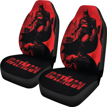 Batman Car Seat Covers The Batman On The City Art Seat Covers Red