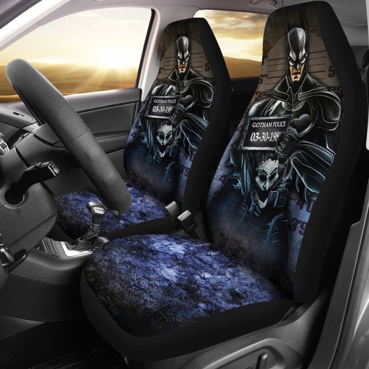 Batman Car Seat Covers Batman Gotham Police DC Comic Seat Covers Black