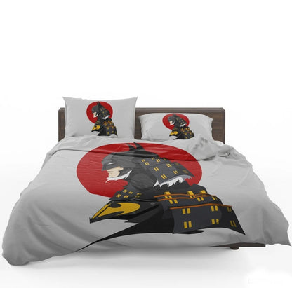 Batman Bedding Set DC Batman Ninja Dark Feudal Knight Duvet Covers White Unique Gift