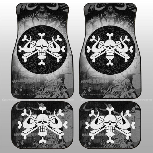 One Piece Car Mats One Piece The Beast Pirate Flag Car Floor Mats Black Gray